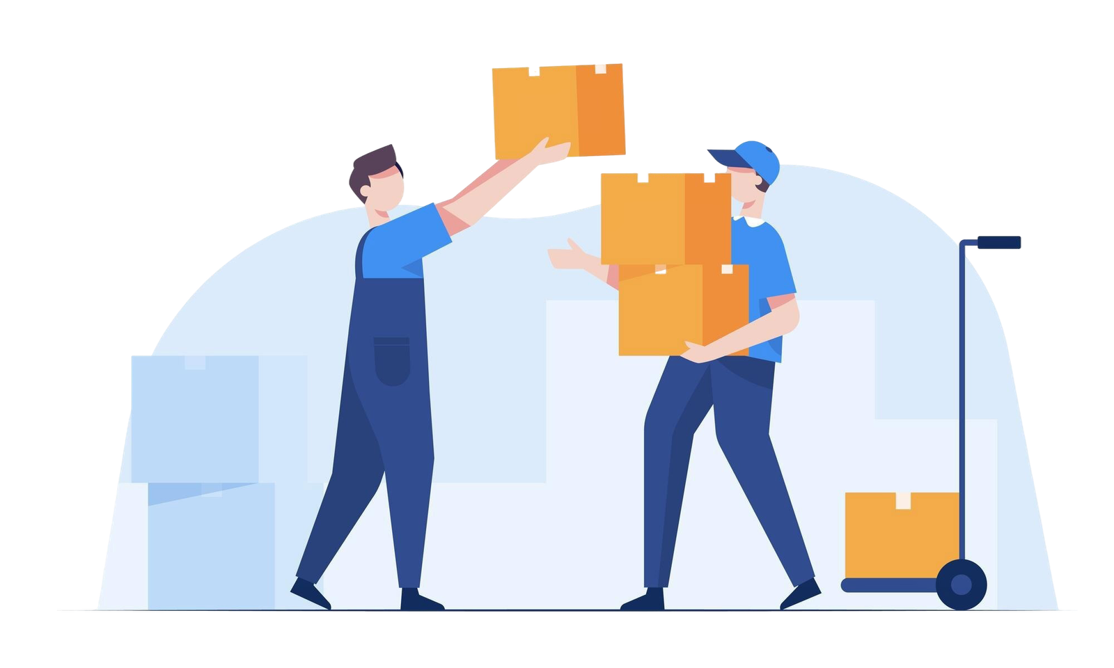 warehouse staff wearing uniform loading parcel box checking product from warehouse delivery logistic storage truck transportation industry delivery logistic business delivery
